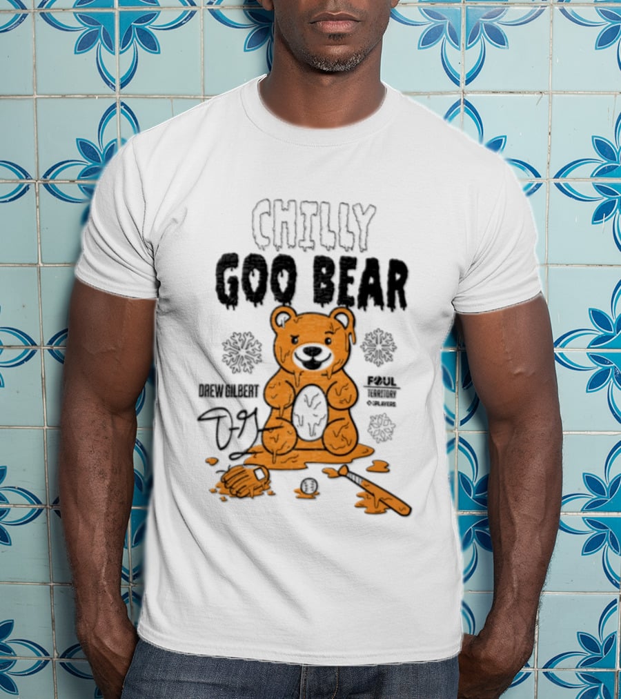 Drew Gilbert New York Mets Chilly Goo Bear Foul Territory MLB Players T-Shirt