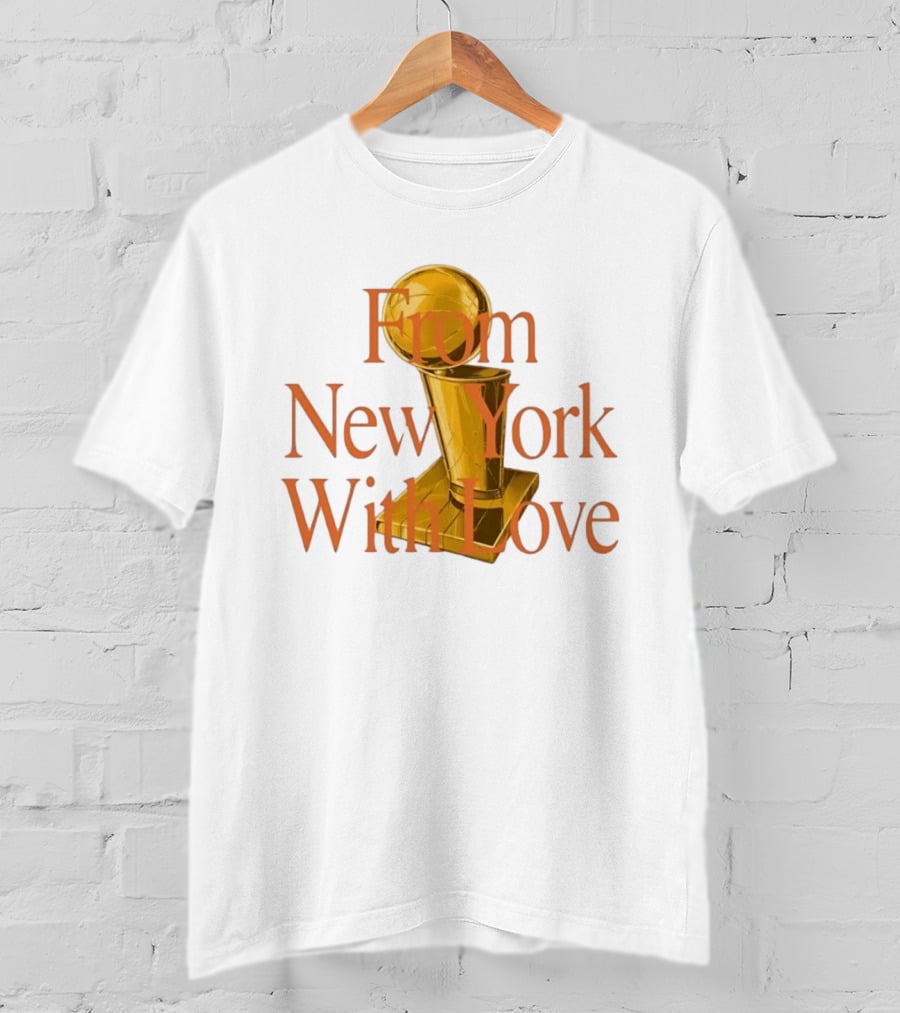 From New York With Love Bricks And Wood Basketball Trophy T-Shirt