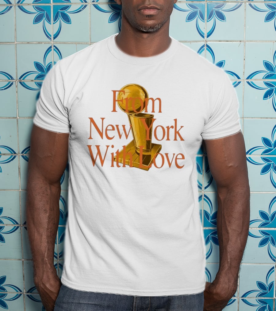 From New York With Love Bricks And Wood Basketball Trophy T-Shirt