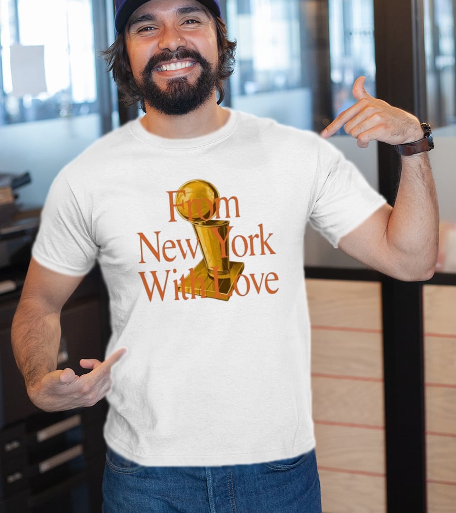 From New York With Love Bricks And Wood Basketball Trophy T-Shirt