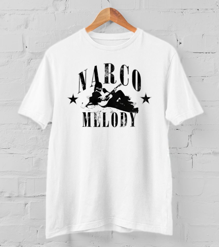 Narco Melody Distressed Guitarist Musician Stars T-Shirt