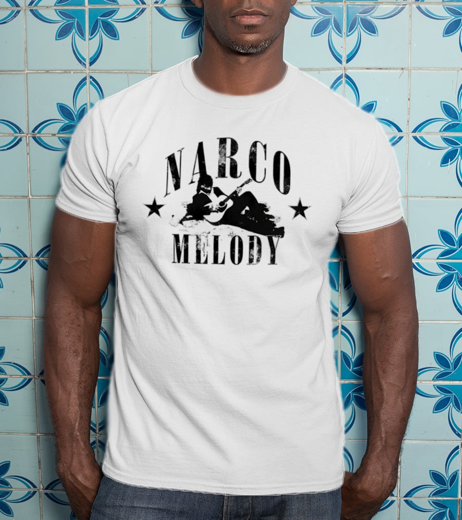 Narco Melody Distressed Guitarist Musician Stars T-Shirt