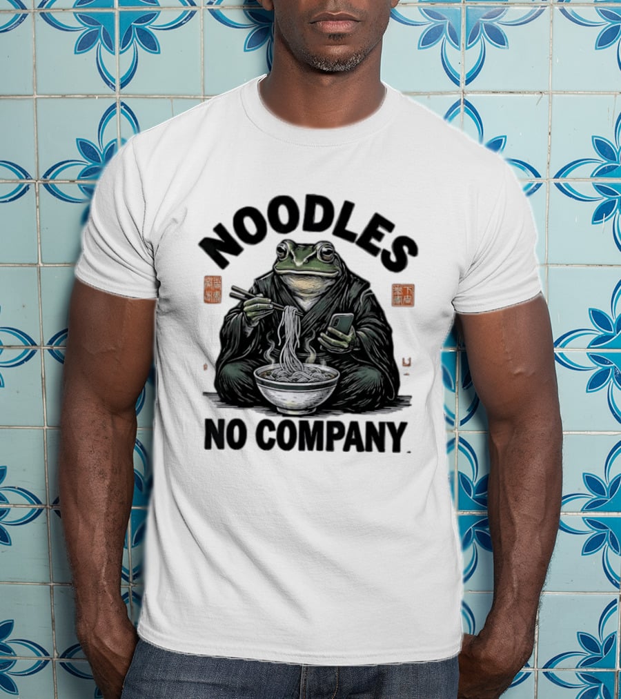 Noodles No Company Frog Eating Ramen Japanese T-Shirt