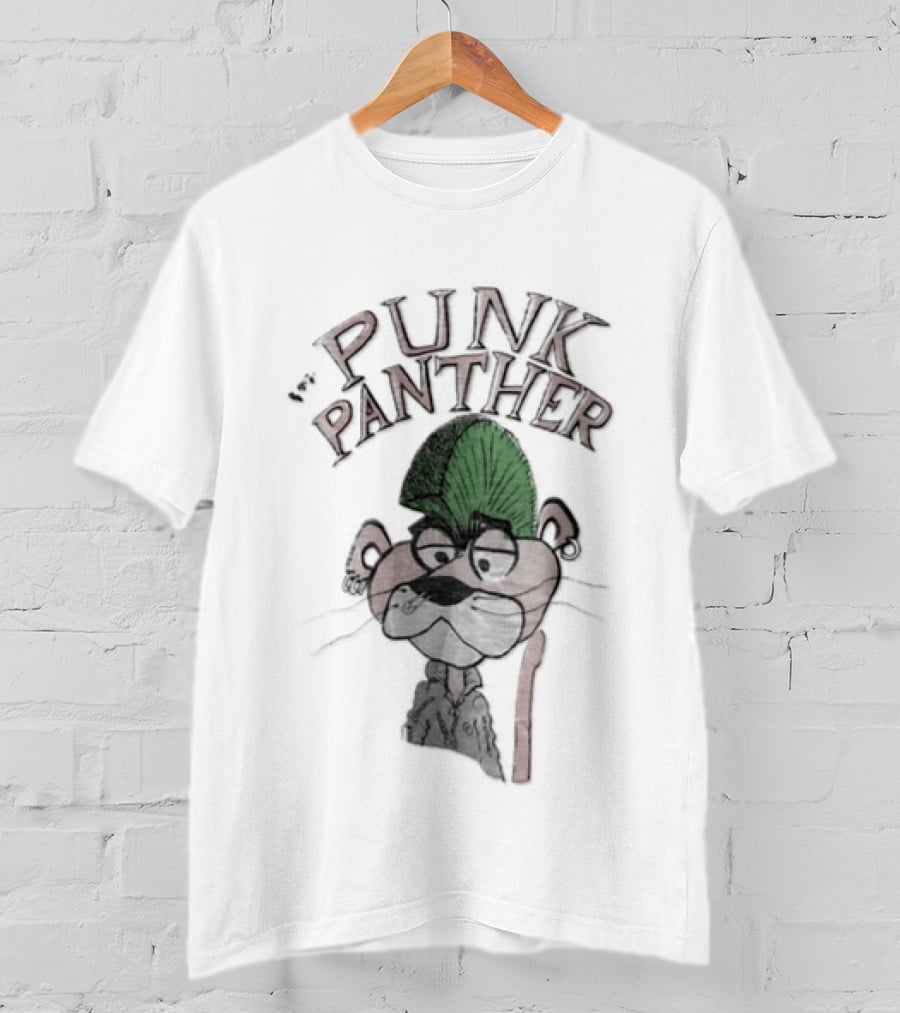 Punk Panther Green Mohawk Pink Panther T-Shirt