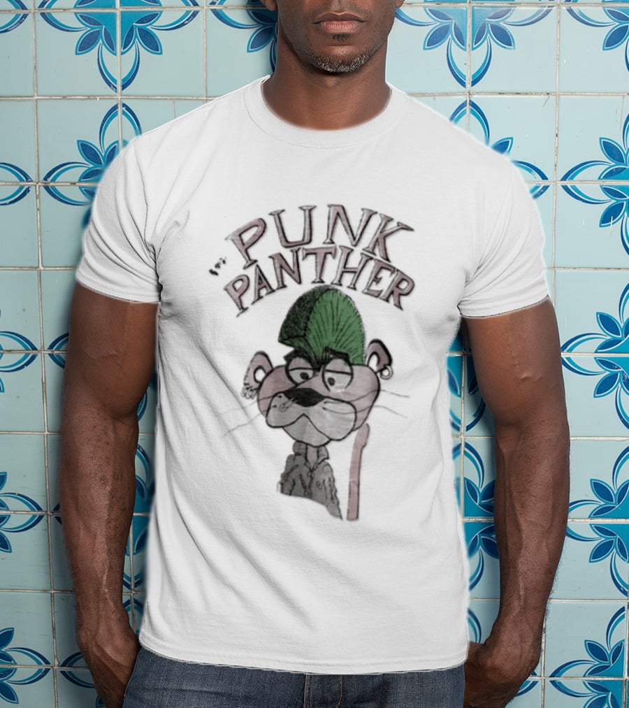 Punk Panther Green Mohawk Pink Panther T-Shirt