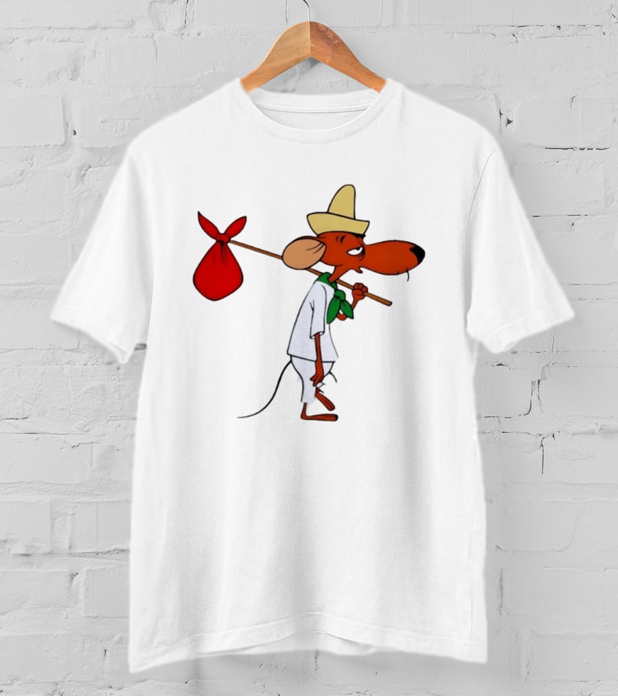 Speedy Gonzales Iconic Cartoon Character With Bindlestick T-Shirt
