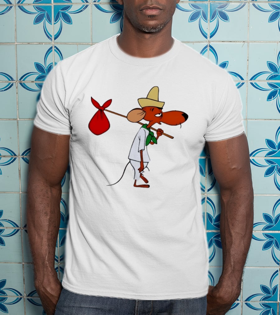 Speedy Gonzales Iconic Cartoon Character With Bindlestick T-Shirt