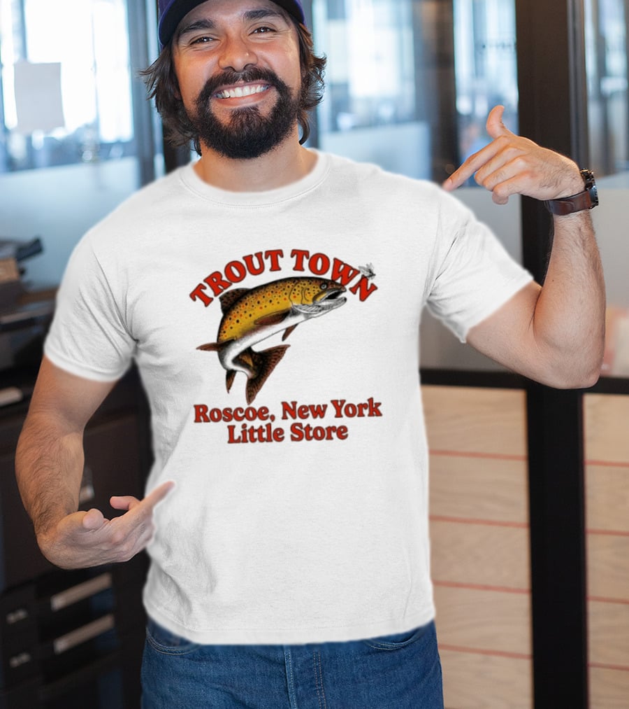 Trout Town Roscoe New York Little Store Fish T-Shirt