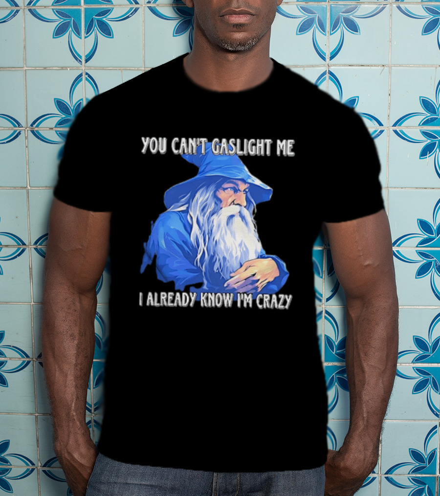 You Can't Gaslight Me I Already Know I'm Crazy Wizard Robe And Hat T-Shirt