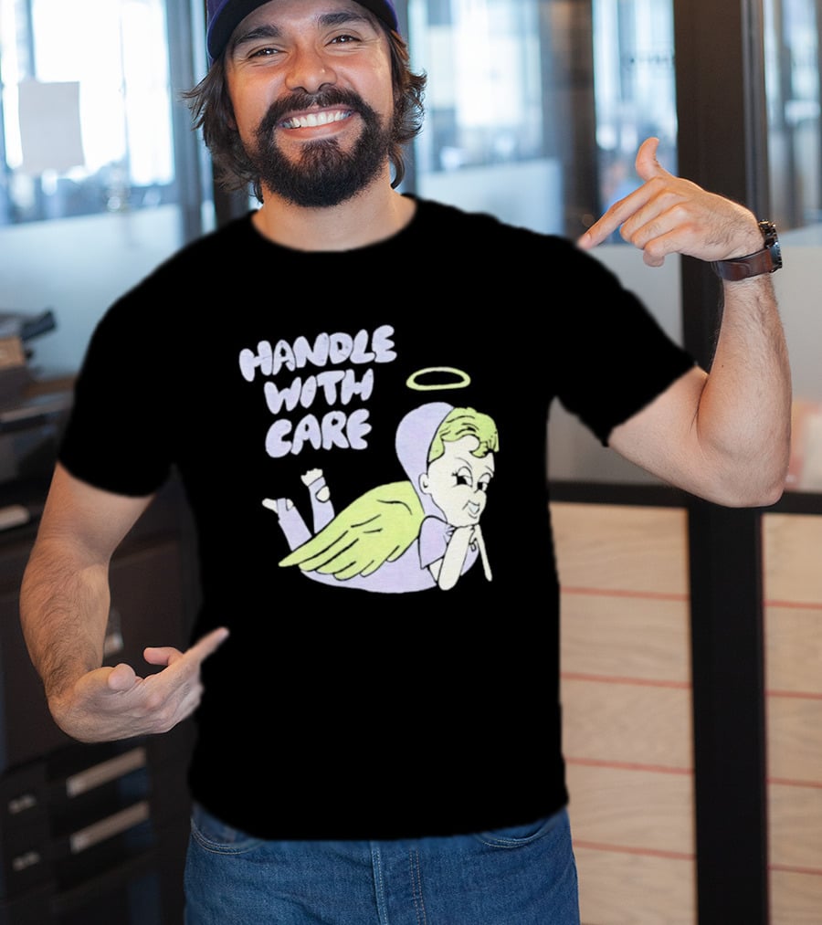 Handle With Care Angel Pastel Halo Wings T-Shirt