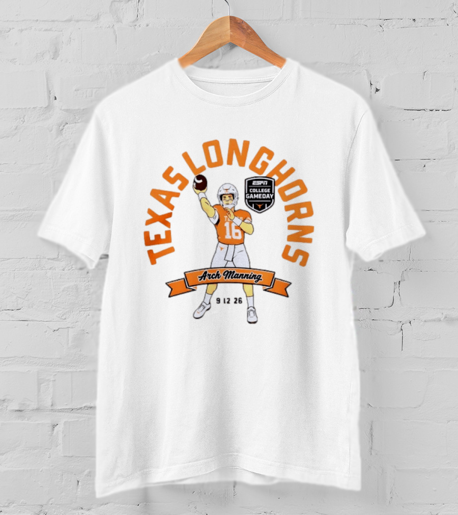 Arch Manning Texas Longhorns ESPN College Gameday 9 12 26 T-Shirt