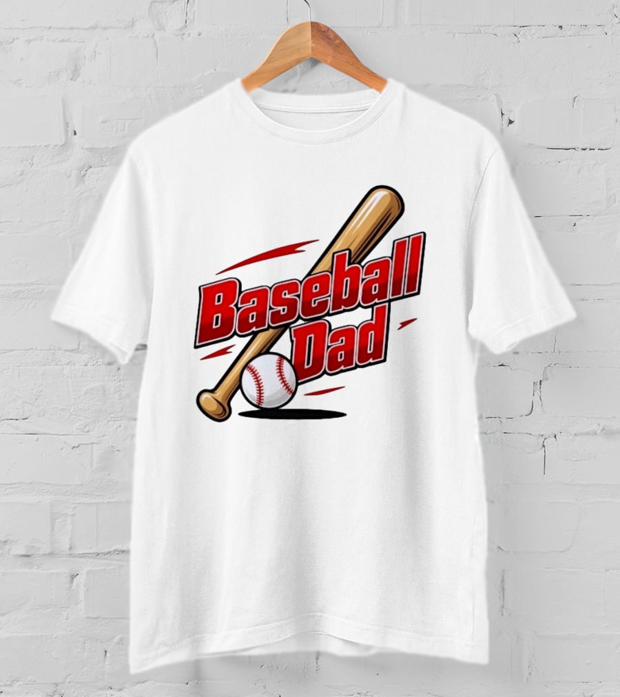 Baseball Dad Bat And Ball Sports T-Shirt