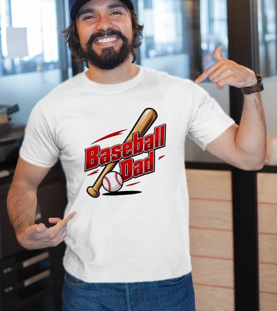 Baseball Dad Bat And Ball Sports T-Shirt