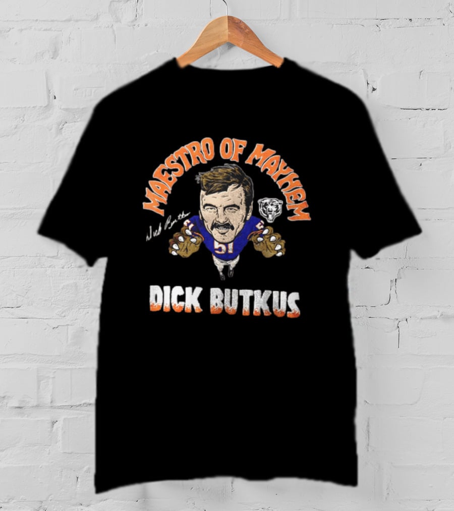 Maestro Of Mayhem Dick Butkus Chicago Bears Football Legend 2026 T-Shirt