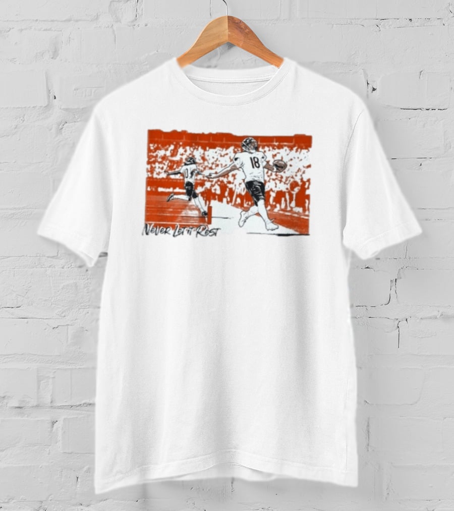 Caleb Williams Luther Burden III Never Let It Rest Chicago Bears Football T-Shirt