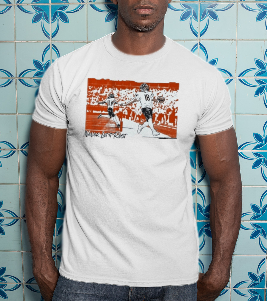 Caleb Williams Luther Burden III Never Let It Rest Chicago Bears Football T-Shirt
