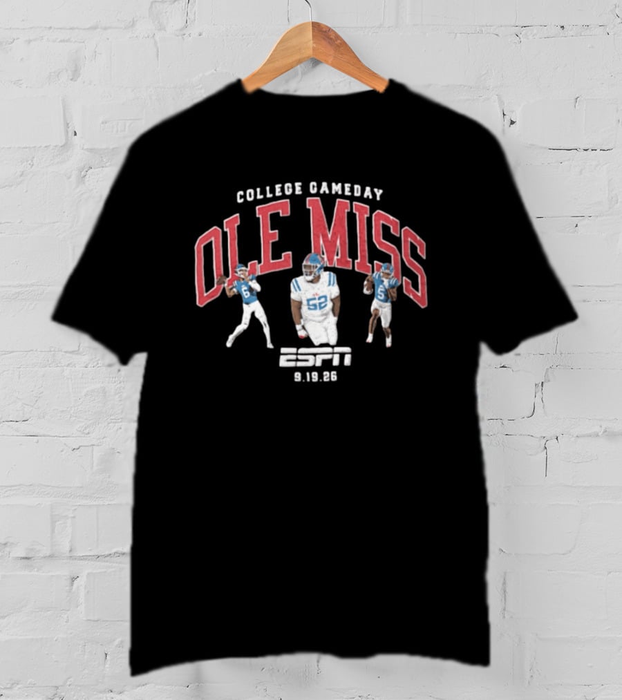College Gameday Ole Miss Rebels ESPN 9.19.26 T-Shirt
