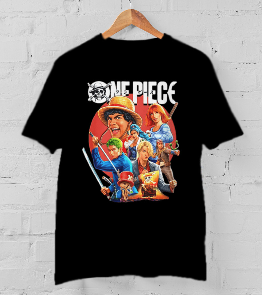 One Piece Anime 2026 Characters With Straw Hat Pirates Crew T-Shirt