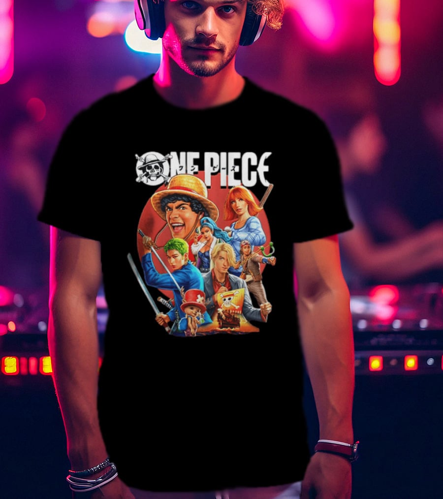 One Piece Anime 2026 Characters With Straw Hat Pirates Crew T-Shirt