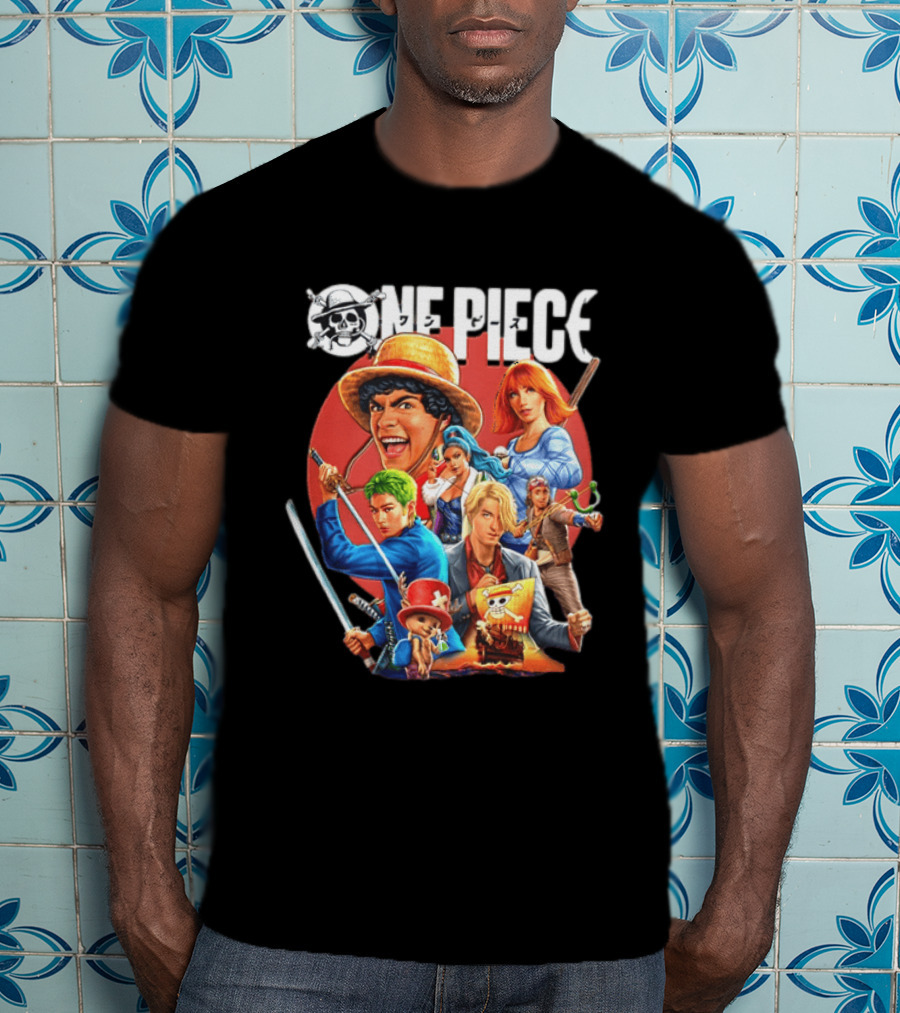 One Piece Anime 2026 Characters With Straw Hat Pirates Crew T-Shirt