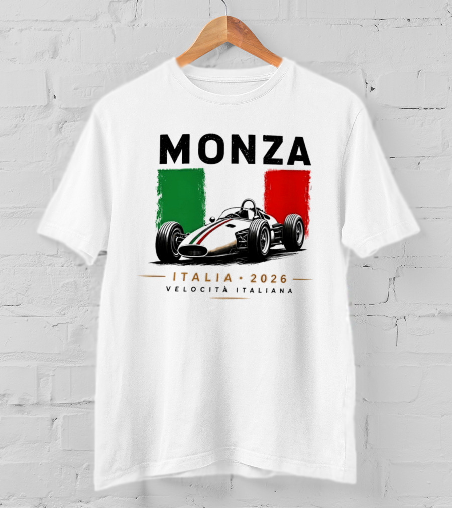 Monza Italia 2026 Velocita Italiana Formula 1 Racing Italian Flag T-Shirt