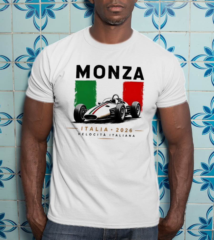 Monza Italia 2026 Velocita Italiana Formula 1 Racing Italian Flag T-Shirt