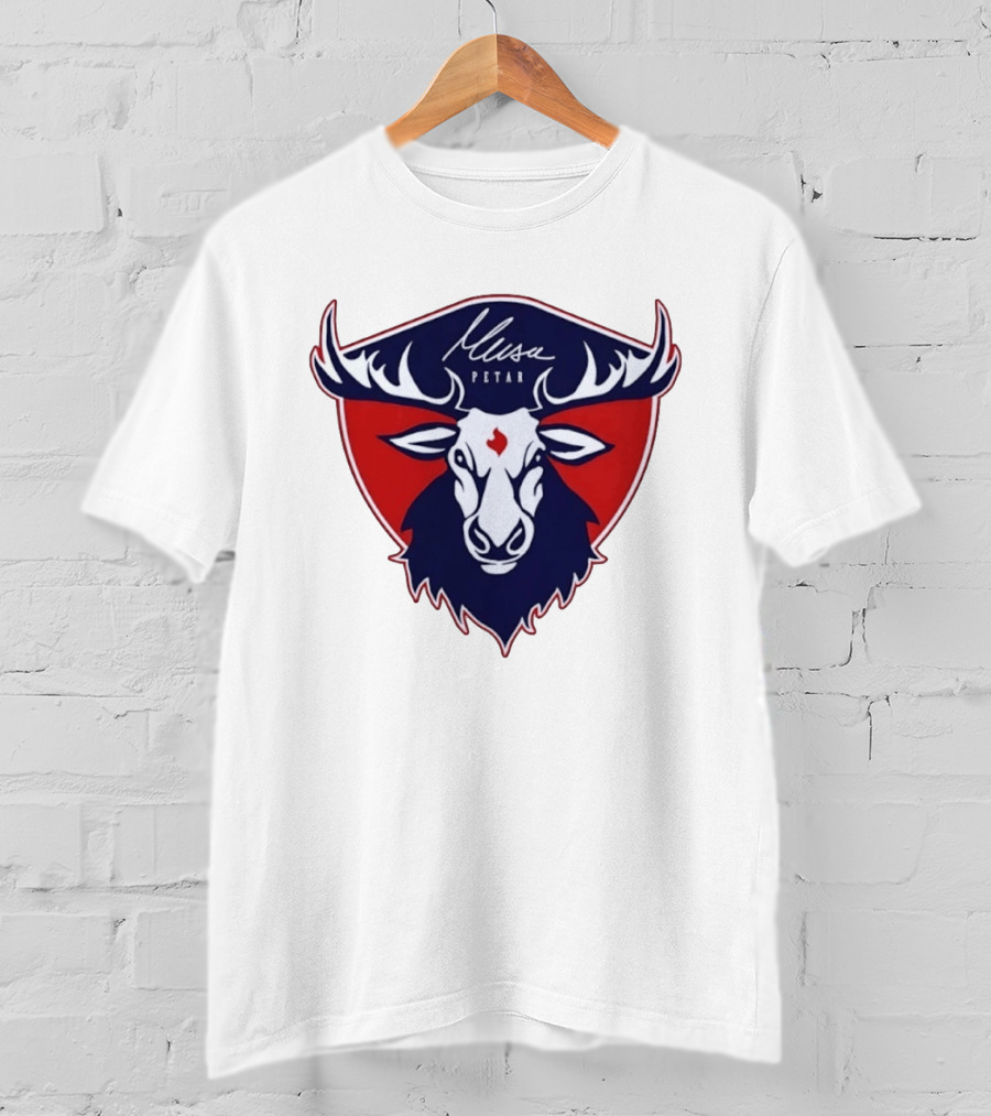 Musa Petar Moose Shield Animal Crest T-Shirt