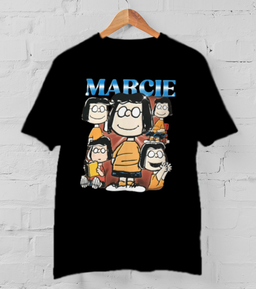 Peanuts Marcie Sparkle Cartoon Collage Bootleg T-Shirt