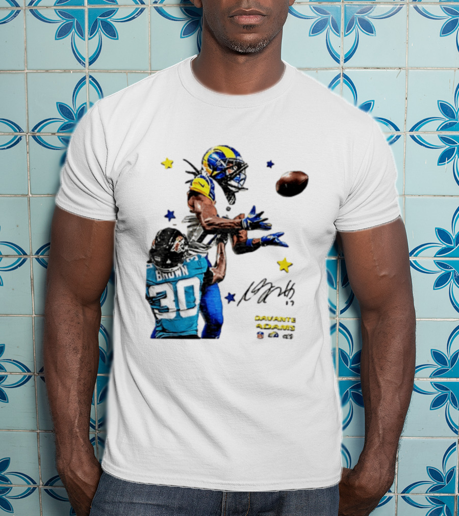 Davante Adams Las Vegas Raiders Brown Football Catch Duel T-Shirt