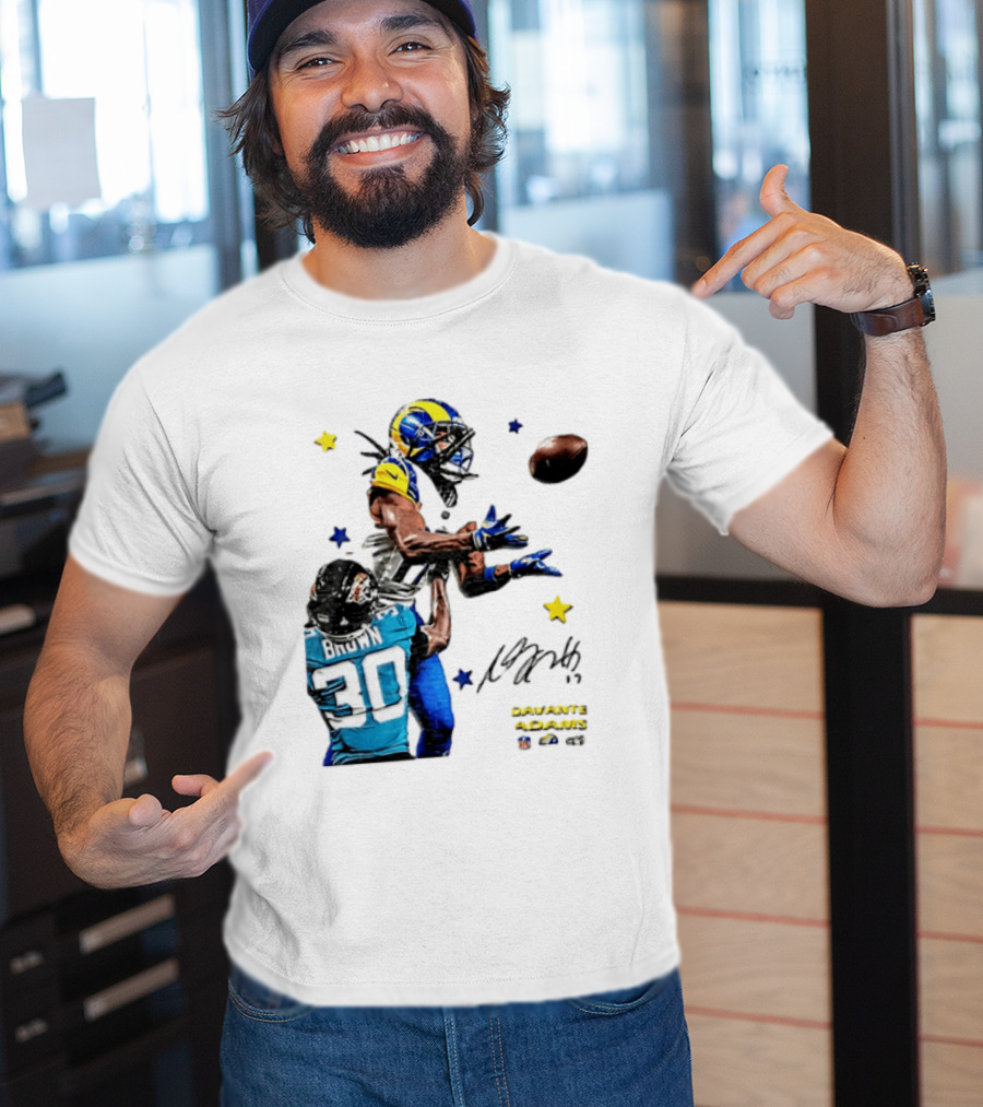 Davante Adams Las Vegas Raiders Brown Football Catch Duel T-Shirt