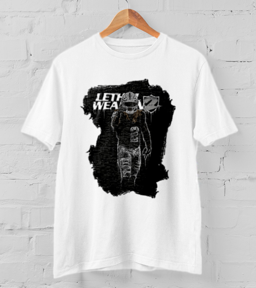 Las Vegas Raiders Davante Adams Lethal Weapon 17 Silver And Black Football T-Shirt