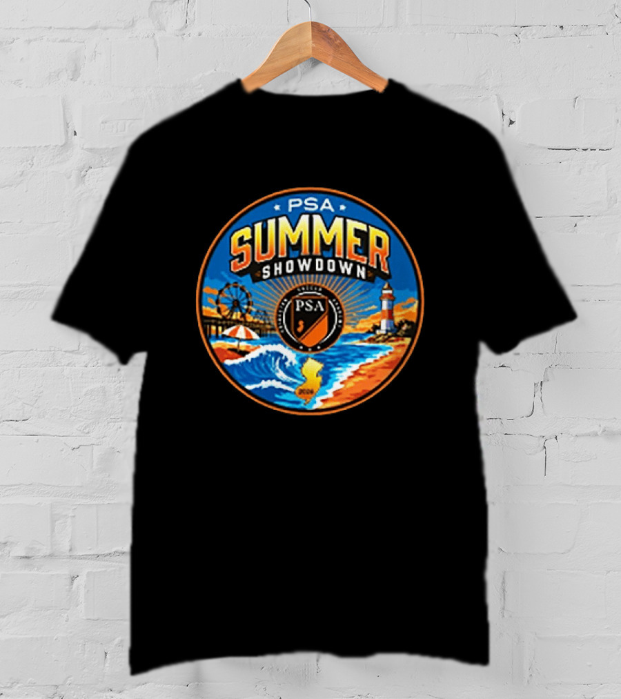 PSA Summer Showdown 2026 New Jersey Beach Festival Lighthouse And Ferris Wheel Event T-Shirt