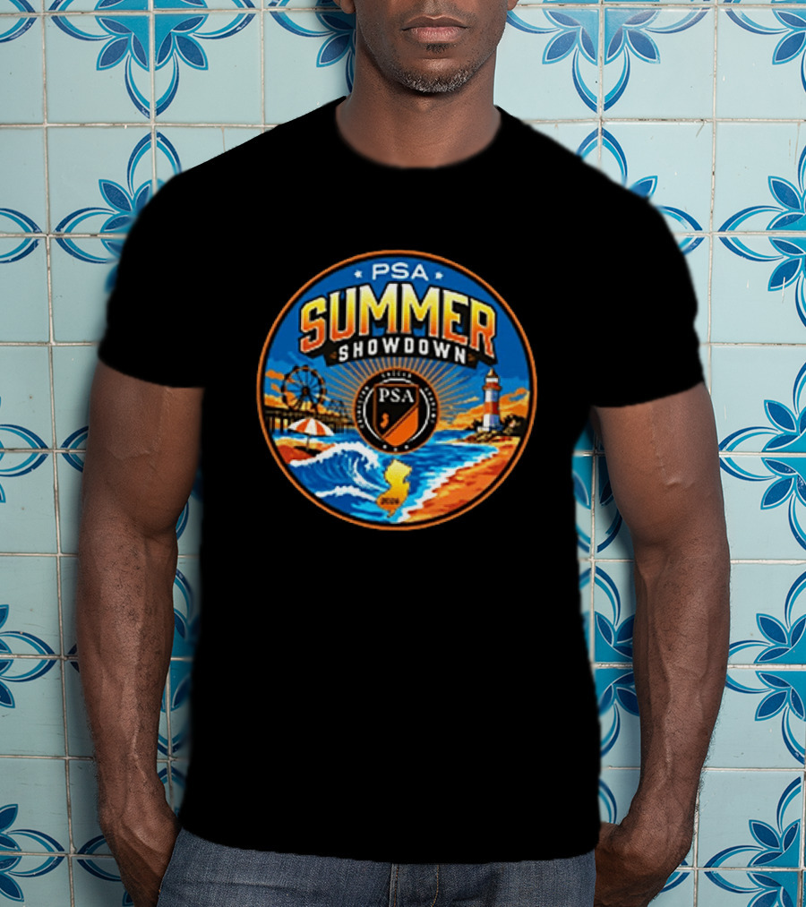PSA Summer Showdown 2026 New Jersey Beach Festival Lighthouse And Ferris Wheel Event T-Shirt