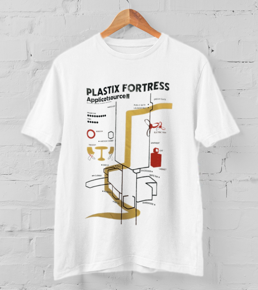 Plastix Fortress Applicotsource Dreamcore Public Data Map T-Shirt
