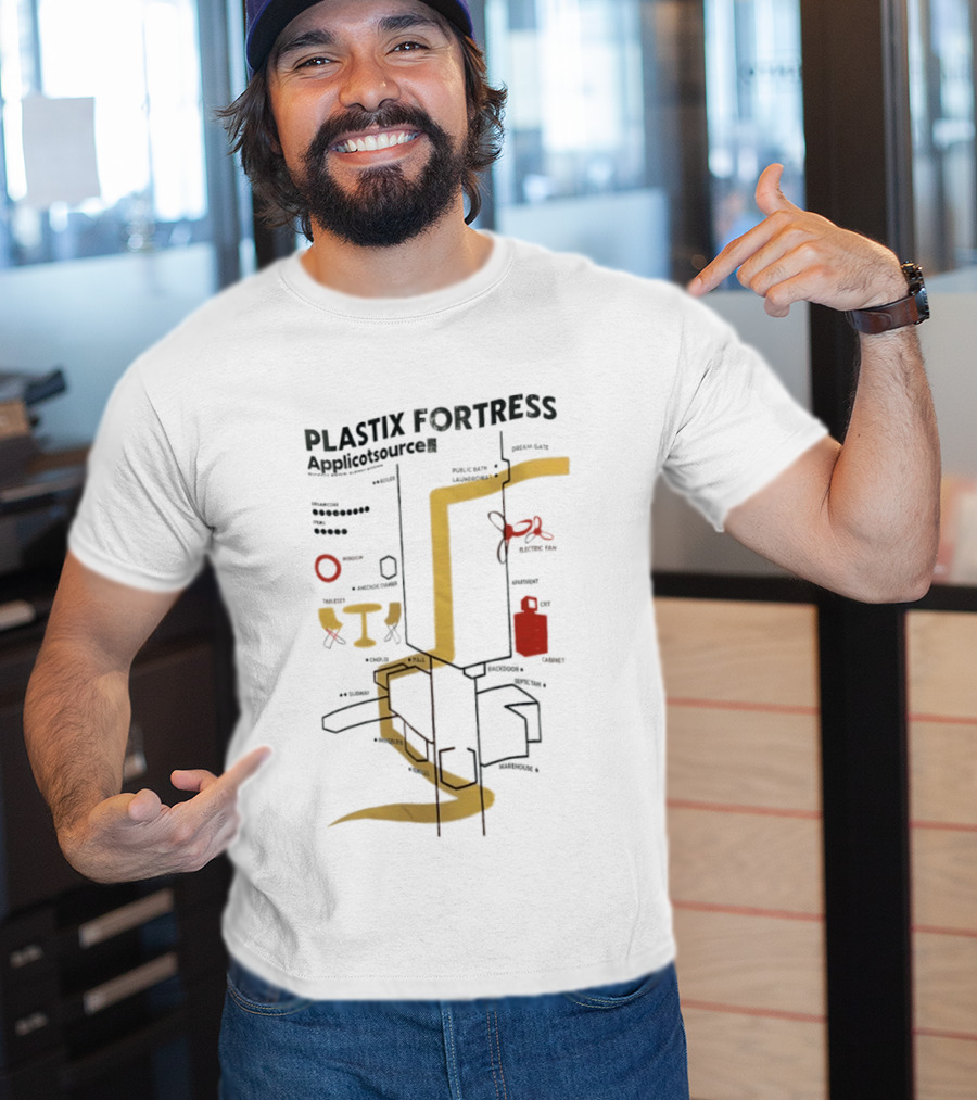 Plastix Fortress Applicotsource Dreamcore Public Data Map T-Shirt