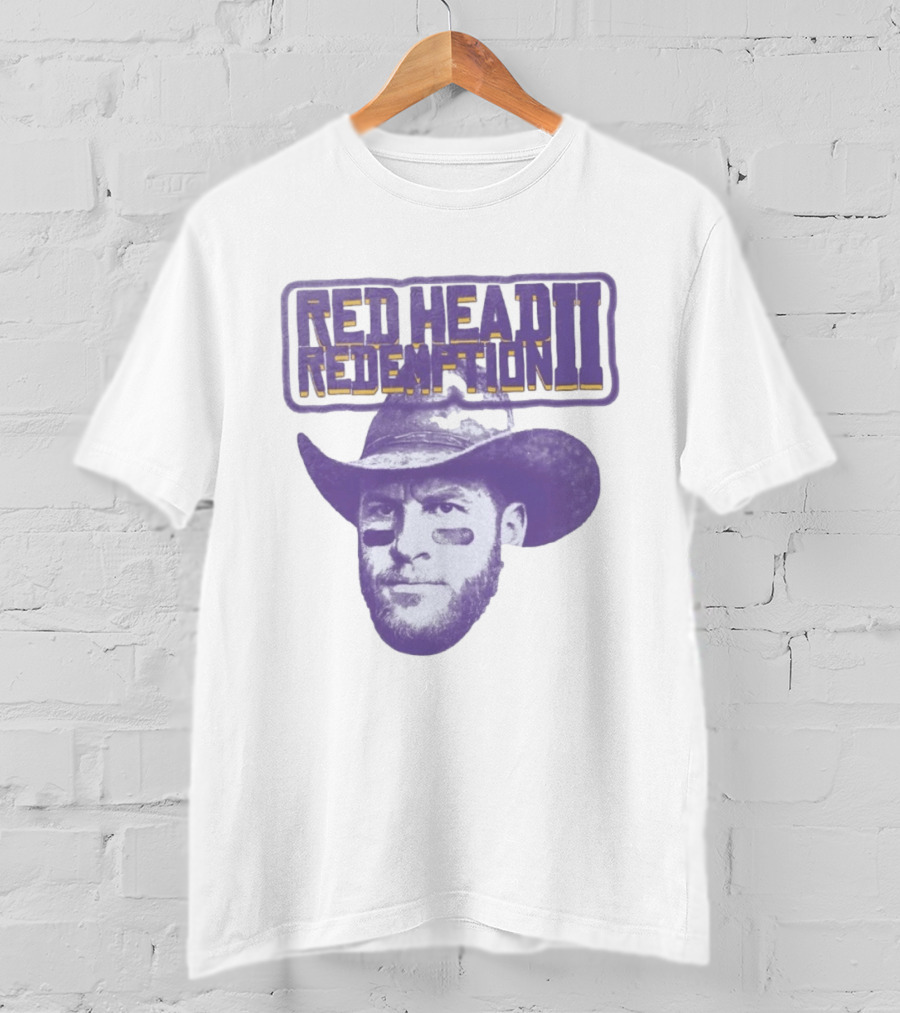 Carson Wentz Red Head Redemption II Cowboy Hat Face Paint T-Shirt
