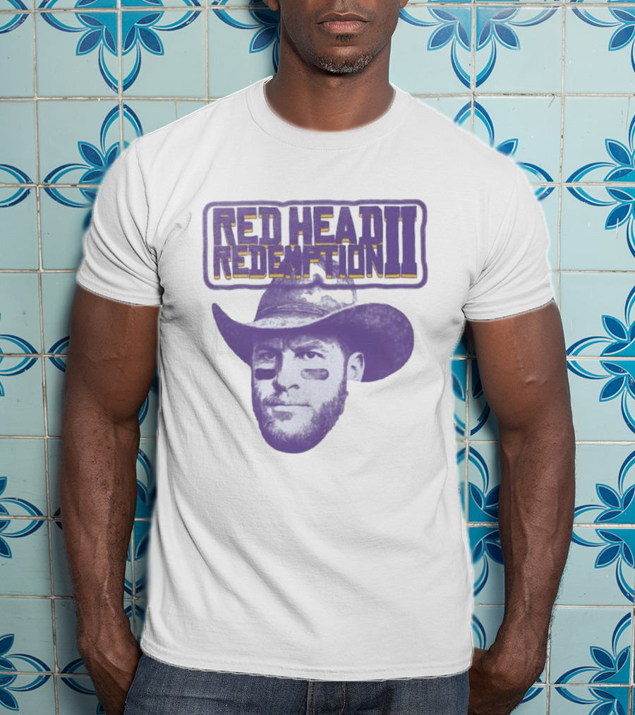 Carson Wentz Red Head Redemption II Cowboy Hat Face Paint T-Shirt