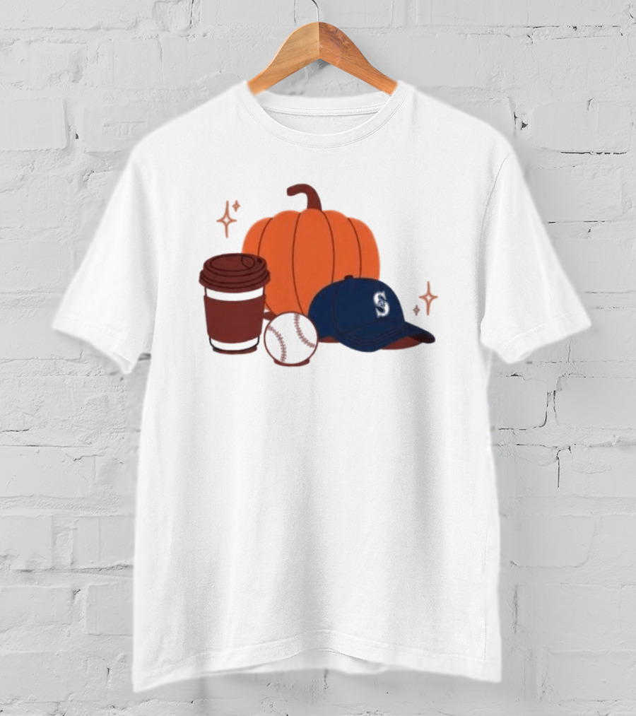 Seattle Mariners Pumpkinpalooza 2026 Coffee Baseball Cap Pumpkin T-Shirt