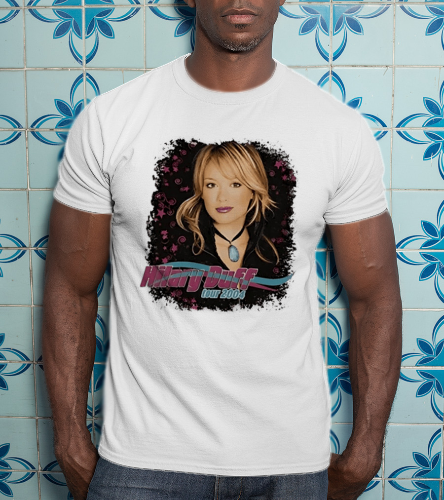 Hilary Duff Tour 2004 Y2K Pop Star Music Fashion T-Shirt