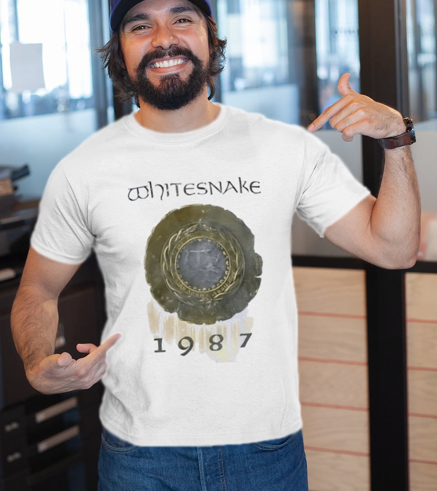 Whitesnake 1987 Album Cover Hard Rock Heavy Metal Band T-Shirt