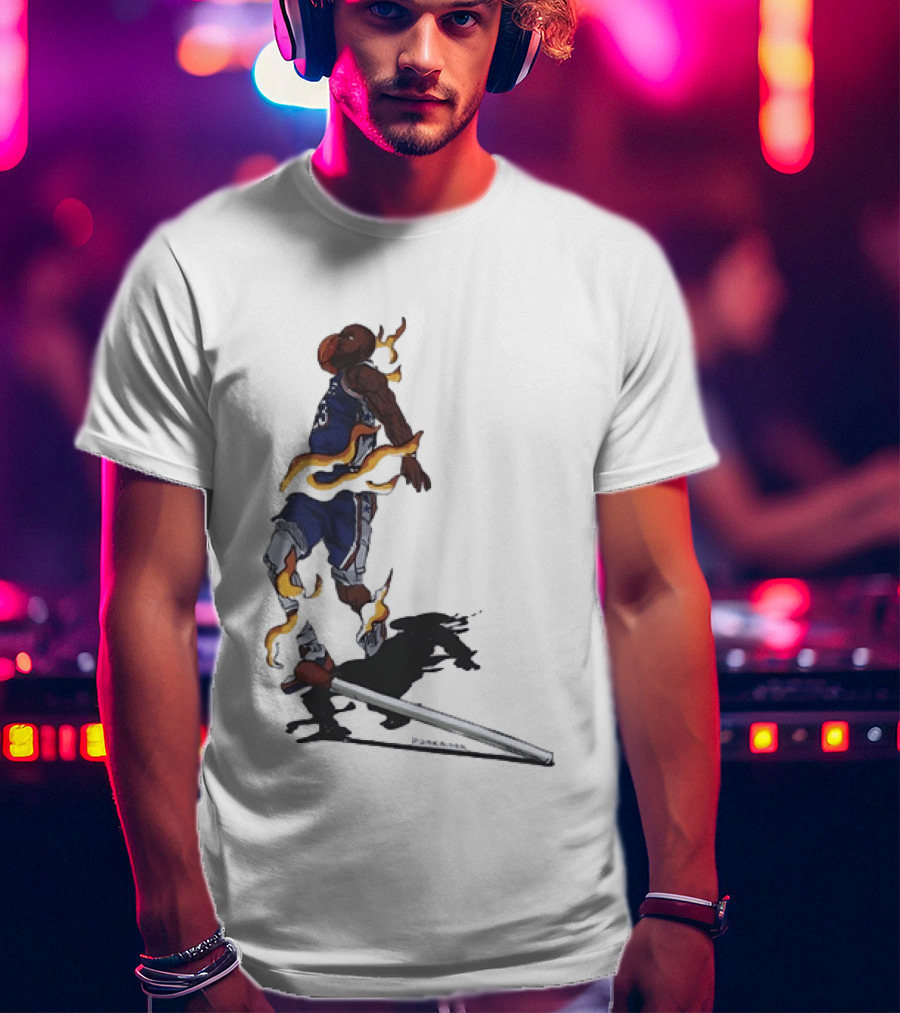 Philadelphia 76ers Flaming Match LeBron James Sports T-Shirt