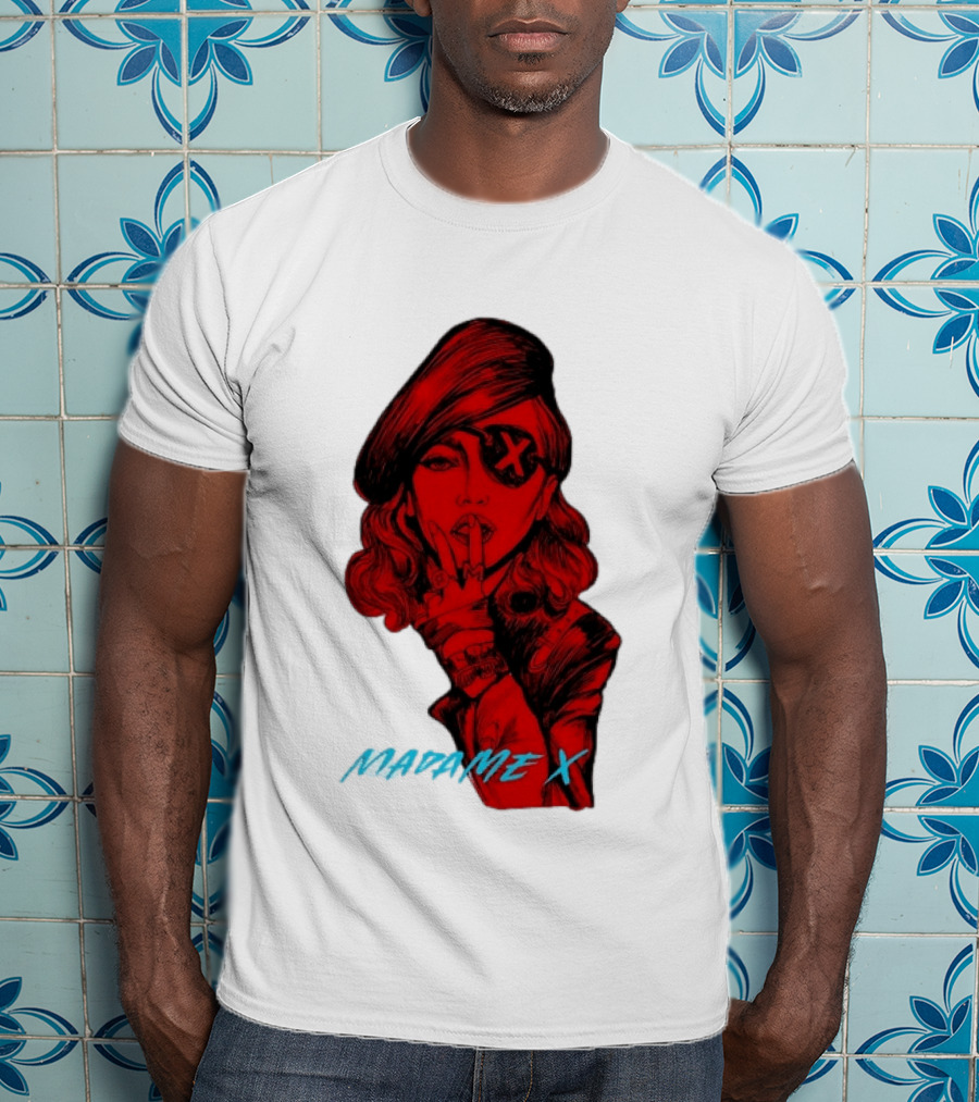 Madonna Madame X Beret Eye Patch Pop Music T-Shirt