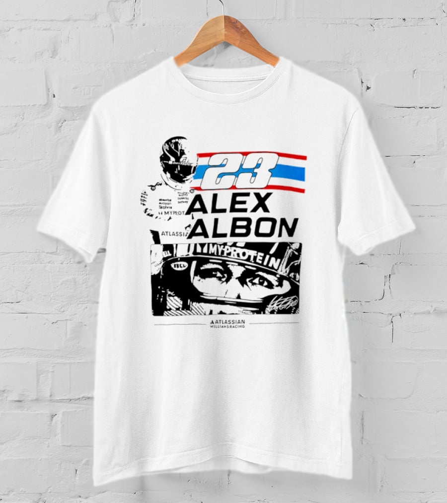 Alex Albon 23 Williams Racing Atlassian Myprotein T-Shirt
