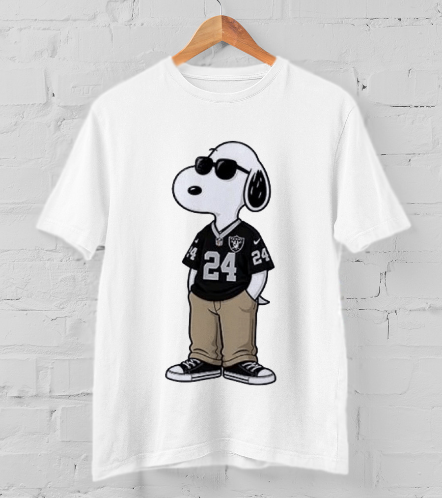 Las Vegas Raiders Peanuts Snoopy 24 Jersey Season Opener T-Shirt