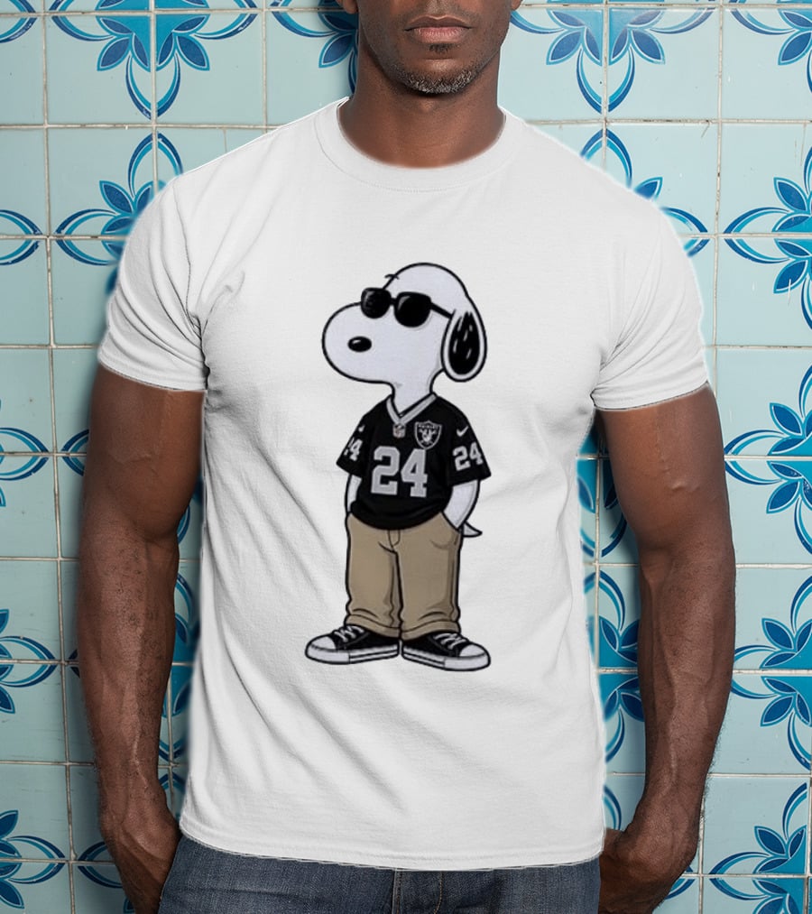 Las Vegas Raiders Peanuts Snoopy 24 Jersey Season Opener T-Shirt