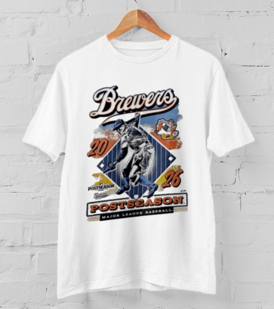 Brewers 2026 Postseason Major League Baseball Players Fielding T-Shirt