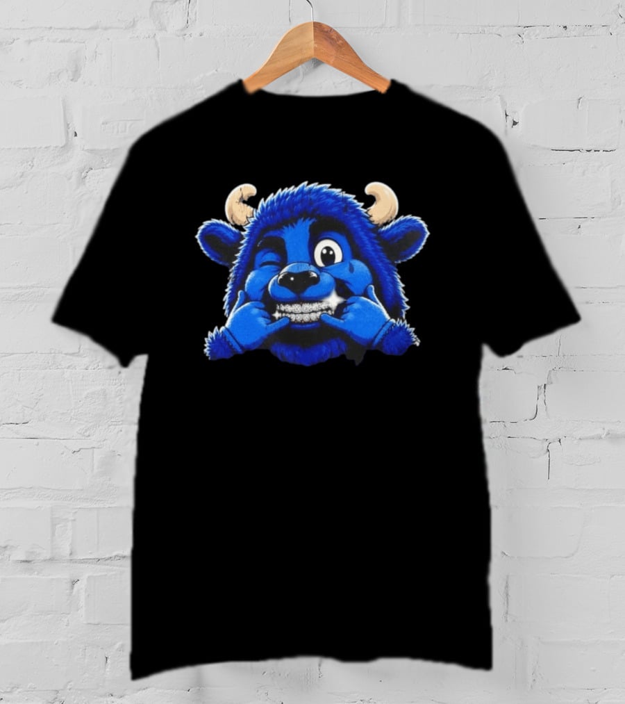 Buffalo Bills Billy Thuggin Character With Blue Buffalo Mascot And Braces T-Shirt