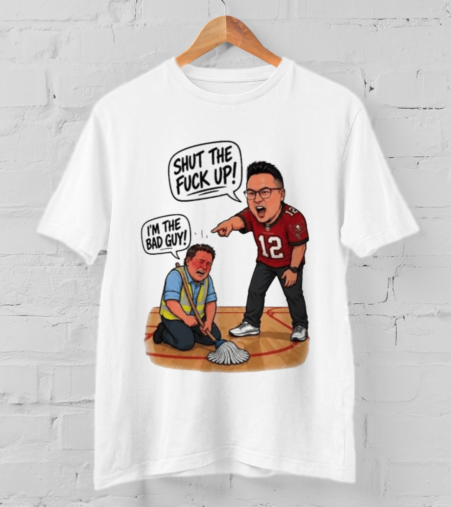 Rico Bosco Shut The Fuck Up I'm The Bad Guy 12 Red Jersey T-Shirt