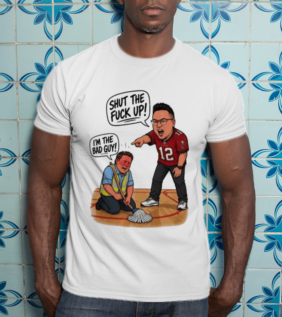 Rico Bosco Shut The Fuck Up I'm The Bad Guy 12 Red Jersey T-Shirt