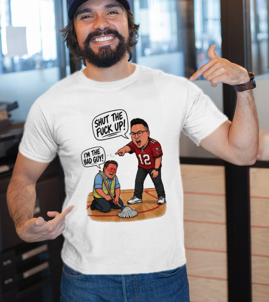 Rico Bosco Shut The Fuck Up I'm The Bad Guy 12 Red Jersey T-Shirt